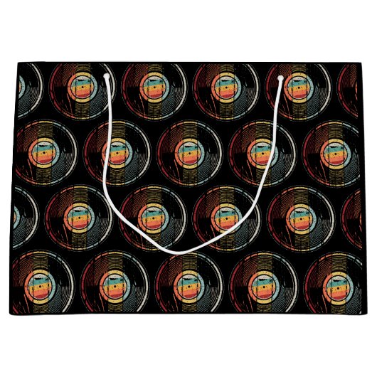 DJターンテーブルレコード（ビニールリスナー） ラージペーパーバッグ (正面)