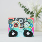 DJターンテーブル円 ポストカード (スタンド正面)