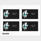 DJターンテーブル四角形シール 長方形シール (シート)