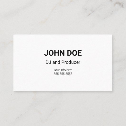 DJターンテーブル 名刺 (裏面)