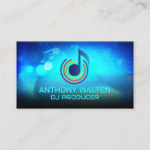 DJターンテーブル | 音等化器 | サウンドロゴ 名刺 (正面)