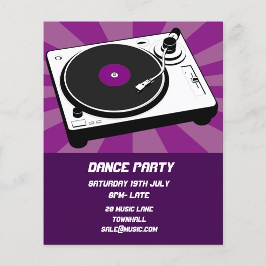 DJダンスパーティーナイトクラブディスコ チラシ (正面)