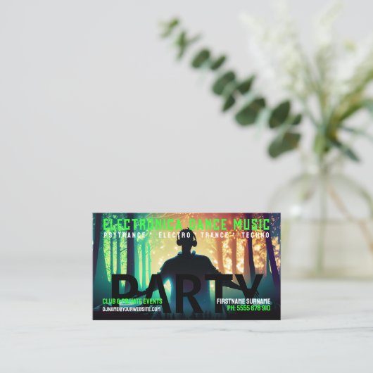 DJダンスパーティーフォレストレイヴ 名刺 (スタンド正面)