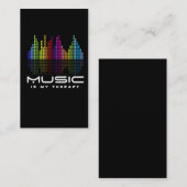 DJテクノセラピー音楽イコライザ放電パーティー 名刺 (正面/裏面)