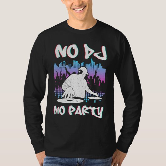 DJテクノユース彼サウンドテクノシンセ Tシャツ (正面)