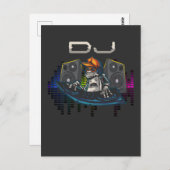 DJテクノ音楽パーティー演奏フェスティバルサウンド ポストカード (正面/裏面)