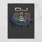 DJテクノ音楽パーティー演奏フェスティバルサウンド ポストカード (正面)