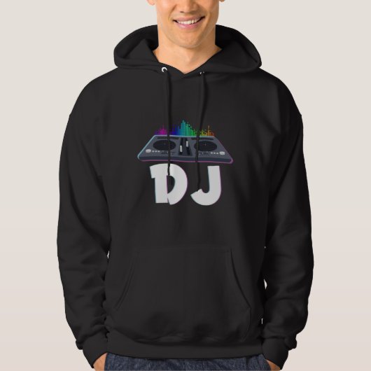 DJテクノ音楽プロデューサー電気ミュージシャン パーカ (正面)