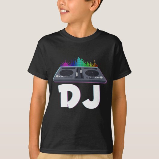 DJテクノ音楽プロデューサー電気ミュージシャン Tシャツ (正面)
