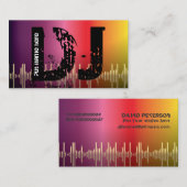 DJディスクジョッキーの名刺 名刺 (正面/裏面)