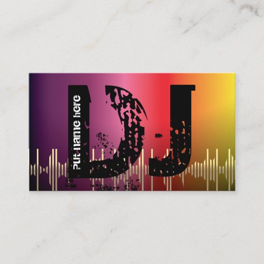 DJディスクジョッキーの名刺 名刺 (正面)