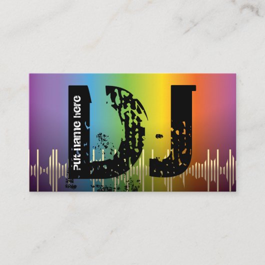 DJディスクジョッキーの名刺 名刺 (正面)