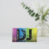 DJディスクジョッキーの名刺 名刺 (スタンド正面)