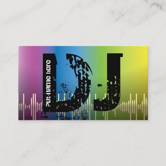 DJディスクジョッキーの名刺 名刺 (正面)