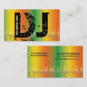 DJディスクジョッキーの名刺 名刺 (正面/裏面)