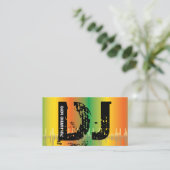 DJディスクジョッキーの名刺 名刺 (スタンド正面)