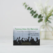 DJディスクジョッキーファンクラップのロック写真テンプレート 名刺 (スタンド正面)