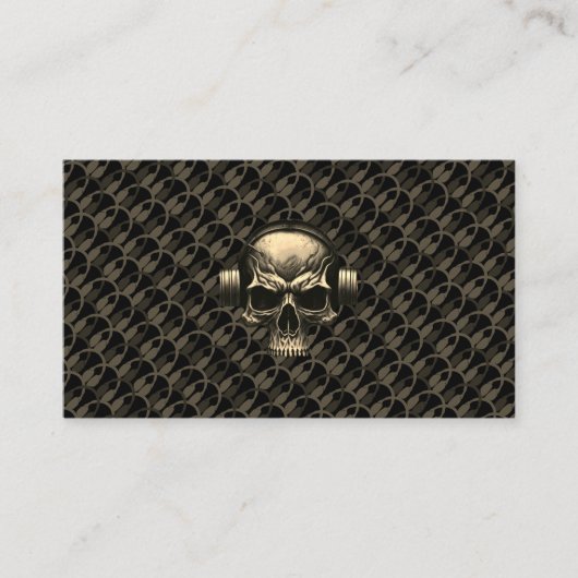 DJディスクジョッキーミュージックミキサーダンスパーティーお祝い 名刺 (正面)