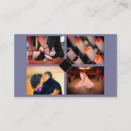 DJディスクジョッキー電子結婚写真テンプレート 名刺 (裏面)