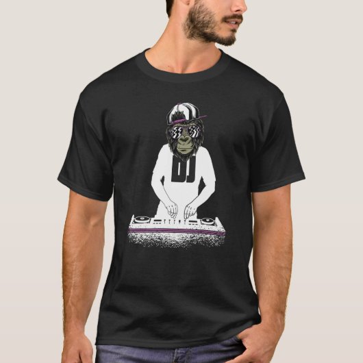 DJディスクジョッキーMonkey 1 Tシャツ (正面)