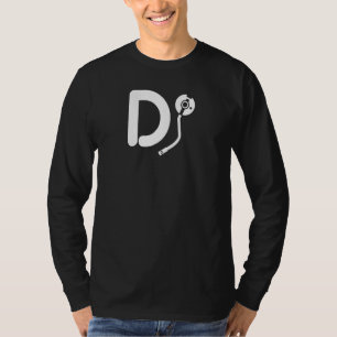 DjディスクジョッキーTターンテーブルアームデザインミュージックインスピレーション Tシャツ