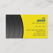 DJディスコ音楽レトロビニールレコードバードカップルシック 名刺 (裏面)