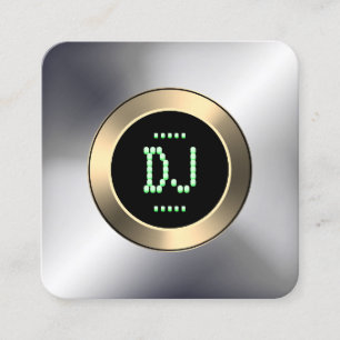 DJディスプフェイクレイ金属 スクエア名刺