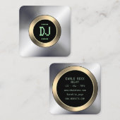 DJディスプフェイクレイ金属 スクエア名刺 (正面/裏面)