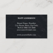 DJディージェイプロフェッショナルはっきりしたクール文字黒モダン 名刺 (裏面)