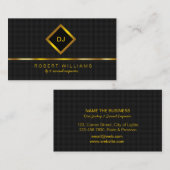 DJディージェイプロフェッショナル金ゴールドフェイクミュージック先生 名刺 (正面/裏面)