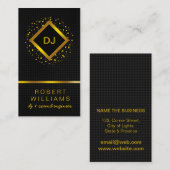DJディージェイプロフェッショナル金ゴールドフェイクミュージック先生 名刺 (正面/裏面)