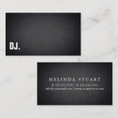 DJディージェイモダンミニマリストブラックプロフェッショナル 名刺 (正面/裏面)