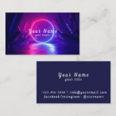 DJネオンカラフルラ鮮やかイト – スタンドアウト 名刺 (正面/裏面)