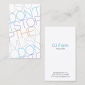 DJバンドストップミュージシャンを禁止する 名刺 (正面/裏面)