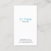 DJバンドストップミュージシャンを禁止する 名刺 (裏面)