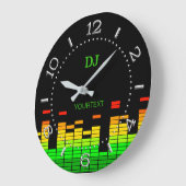 DJパーソナライズされた音楽のイコライザビベスビート ラージ壁時計 (傾斜)