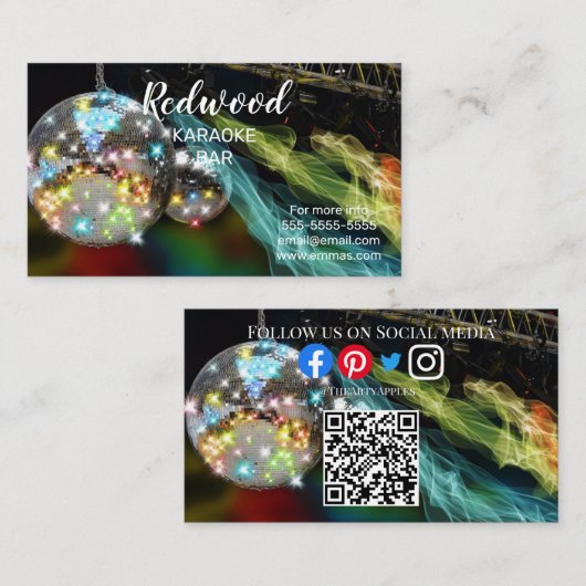 DJパーティープランナーグロースティックdiscoカラオケクラブバス 名刺 (正面/裏面)