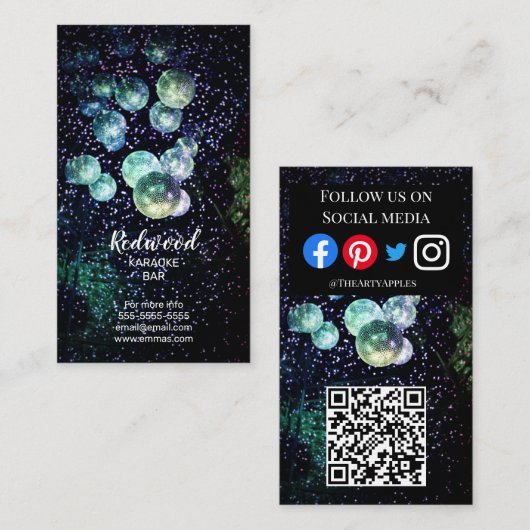 DJパーティープランナーグロースティックdiscoカラオケクラブバス 名刺 (正面/裏面)