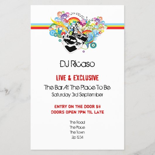 DJパーティー チラシ (正面)