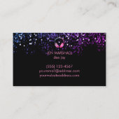 DJパープルピンクミュージックヘッドフォン 名刺 (裏面)