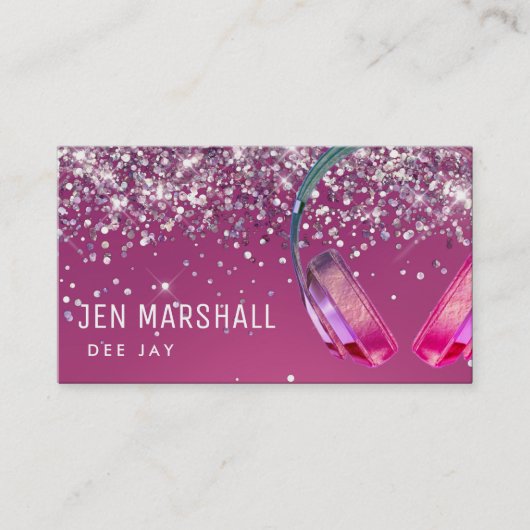 DJパープルヘッドフォン 名刺 (正面)