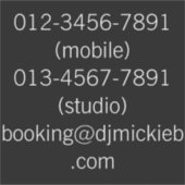 DJビジネスプロモーション用バナーのカバーアップシール シール (正面)