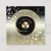 DJビニルプレートプレーヤー名刺 スクエア名刺 (正面)