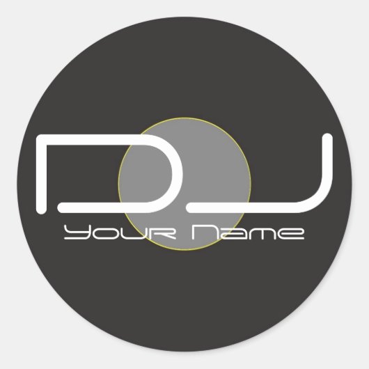 DJビニールステッカー ラウンドシール (正面)