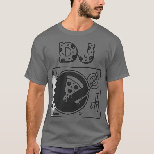 DJピザスライスターンテーブル カートゥーン Tシャツ (正面)