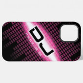 DJピンクモダンケース(対角線) iPhoneケース (裏面横)
