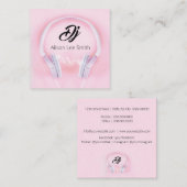 DJピンク スクエア名刺 (正面/裏面)