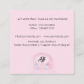 DJピンク スクエア名刺 (裏面)