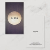 DJフェイク金ゴールドリーフサークルウッドミュージック 名刺 (正面/裏面)