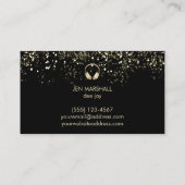 DJフェイク金ゴールド箔ヘッドフォン 名刺 (裏面)